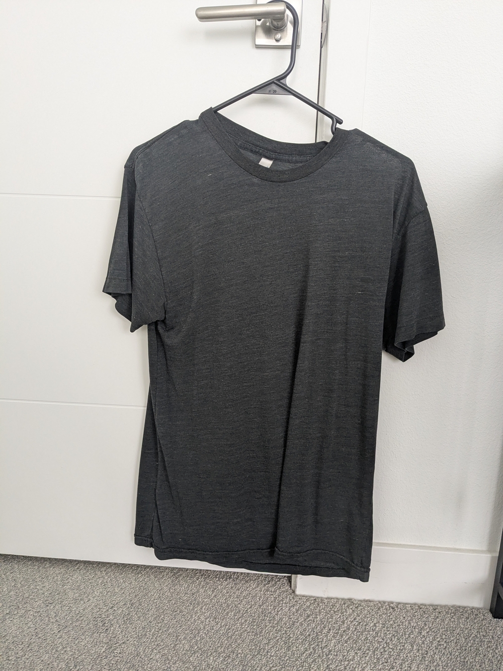 American Apparel Dark Charcoal Heather Short Sleeve Crew T-Shirt